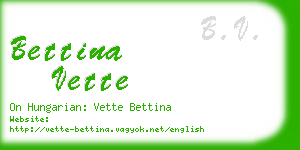 bettina vette business card